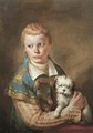 Portrait of a young boy with a dog - Francesco Zugno