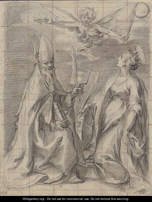 Saints Blaise and Catherine of Alexandria - Francesco Vanni