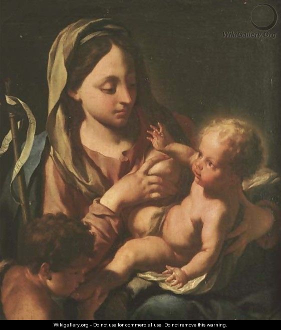 The Madonna and Child with the Infant Saint John the Baptist - Francesco Trevisani