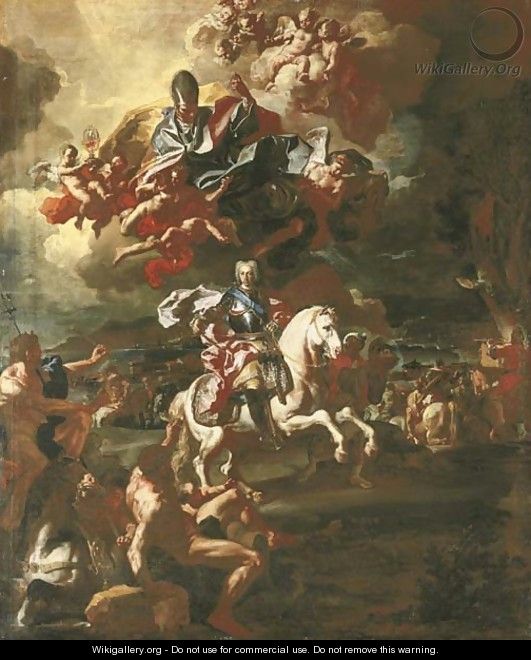 The Triumph of King Charles of Naples at the Siege of Gaeta - Francesco Solimena