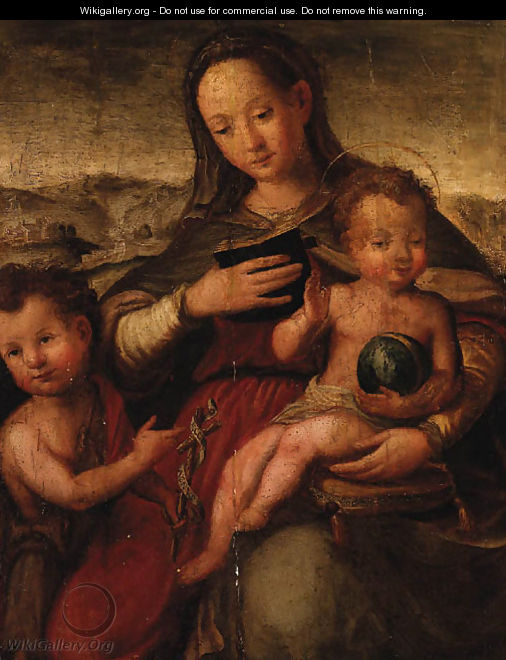 The Madonna and Child with the Infant Saint John the Baptist - (after) Ventura Salimbeni