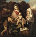 The Holy Family with Saint Elizabeth and the Infant Saint John the Baptist - (after) Tiziano Vecellio (Titian)