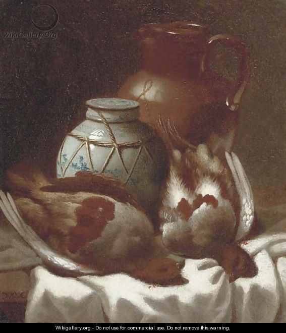 Partridge with a jar and a jug - (after) William Cruicshank