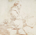 An artist sketching - Francois-Andre Vincent