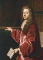 Portrait of H. Bernard de Roqueleyne, the Baron de Longepierre (1659-1721), three-quarter-length, in a red coat and white cravatte - Francois de Troy