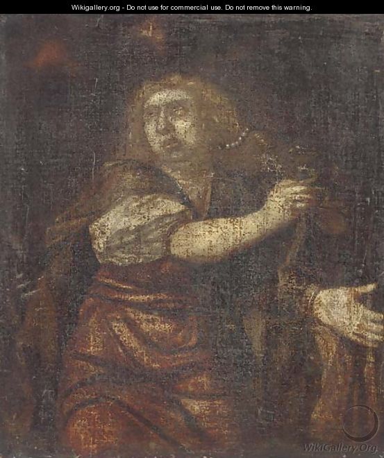 A Female Saint - (after) Sir Peter Paul Rubens