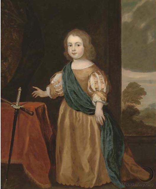 Portrait of Sir Nicholas Pelham as a young boy - (after) Sir Peter Lely