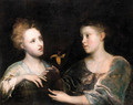 A double portrait of two young noblewomen, half lengths - (after) Sir Joshua Reynolds