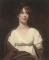 Portrait of a lady, half-length, in a white dress with a brown wrap - (after) Sir Henry Raeburn
