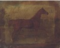 A chestnut horse in a landscape; and A bridled bay horse in a stable - (after) Thomas Bardwell