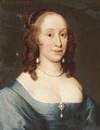Portrait of Anne L. Somers, bust-length, in a blue dress and pearls - (after) Davis, Theodore Russell