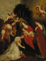 The Crowning of Saint Catherine with Saint Agatha and Saint Euphemia - (after) Sir Peter Paul Rubens