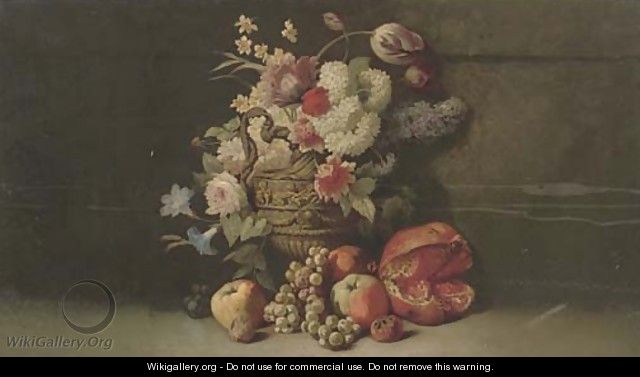 Summer flowers in a classical jug - (after) Thomas Worsey