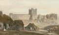 Travellers before Bamburgh Castle - (after) Girtin, Thomas