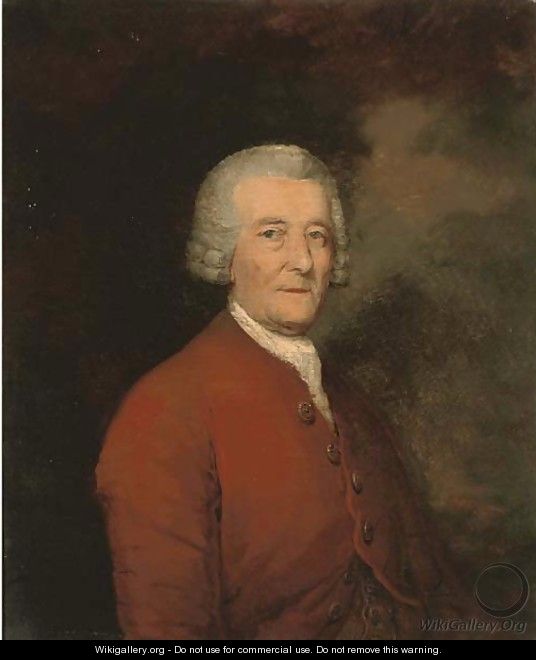Portrait of a gentleman, bust-length, in a red coat - (after) Gainsborough, Thomas