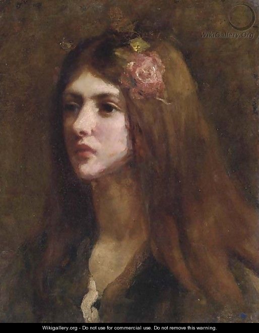 Portrait of a girl - (after) Thomas Cooper Gotch