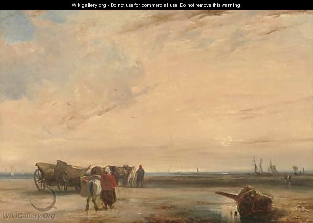 At low tide - (after) Richard Parkes Bonington