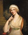 Portrait of lady, half-length, in a white dress and red shawl - (after) Cosway, Richard