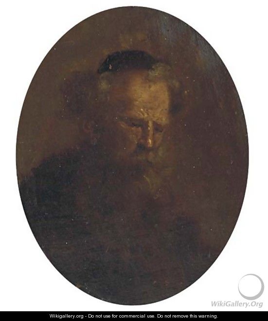 An old man, bust-length - (after) Rembrandt Van Rijn