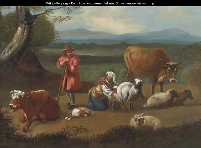 Milking the goat - (after) Rosa Da Tivoli