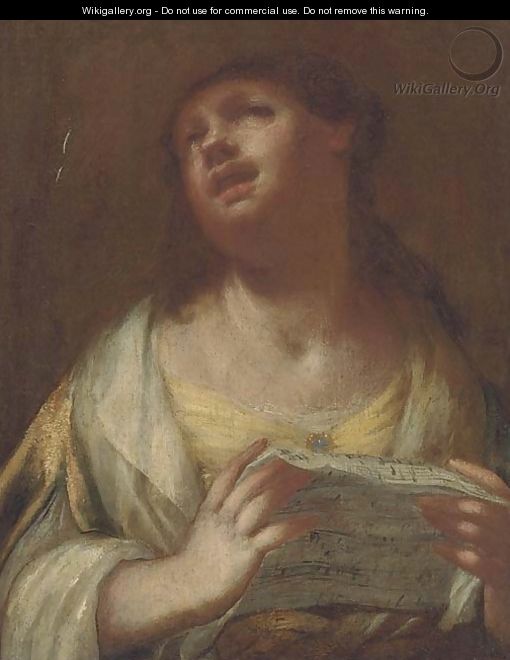 A lady singing - (after) Sebastiano Mazzoni
