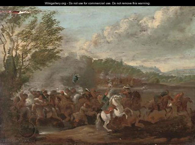 A cavalry battle - (after) Sebastian Vrancx