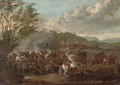 A cavalry battle - (after) Sebastian Vrancx