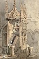 A corner of a church - (after) Samuel Prout