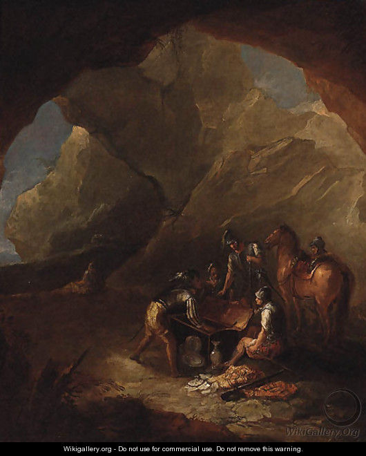 Brigands distributing Loot in a Cavern - (after) Rosa, Salvator