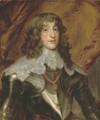 Portrait of a gentleman, traditionally identified as James Hamilton, 1st Duke of Hamilton (1606-1649), half-length, in armour, a draped curtain beyond - (after) Dyck, Sir Anthony van