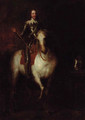 An equestrian portrait of Charles I, small full-length, in armour, mounted on a grey horse - (after) Dyck, Sir Anthony van