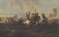 A cavalry skirmish - (after) Simon Johannes Van Douw