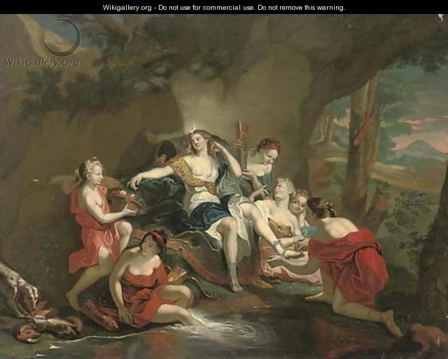 Diana and her Nymphs - (after) Sebastien Leclerc, Called Leclerc Des Gobelins