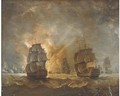 A naval battle - (after) Peter Monamy