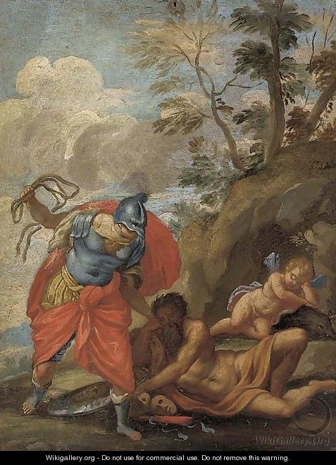 Mars destroying Wisdom and the Arts - (after) Paolo Di Matteis