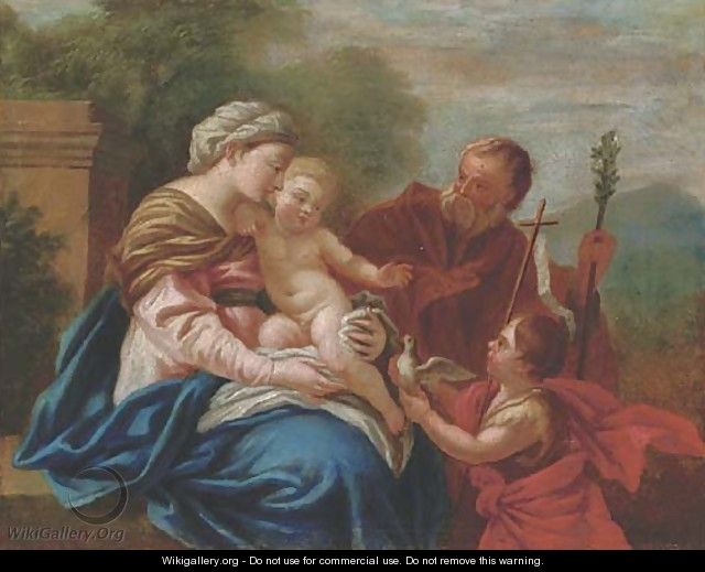 The Holy Family with the Infant Saint John the Baptist - (after) Paolo Di Matteis