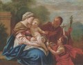 The Holy Family with the Infant Saint John the Baptist - (after) Paolo Di Matteis