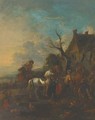 A hunting party halted outside an inn - (after) Philips Wouwerman