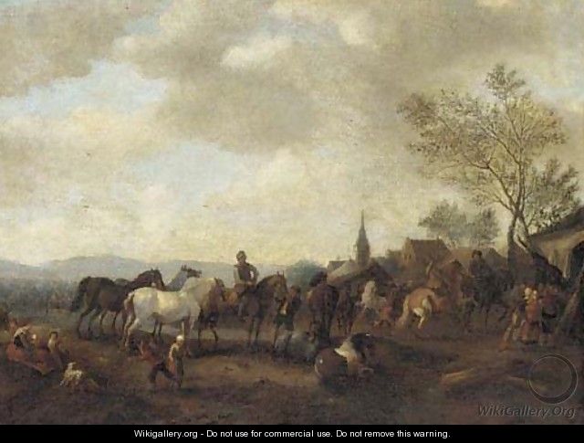 A horse fair 2 - (after) Philips Wouwerman