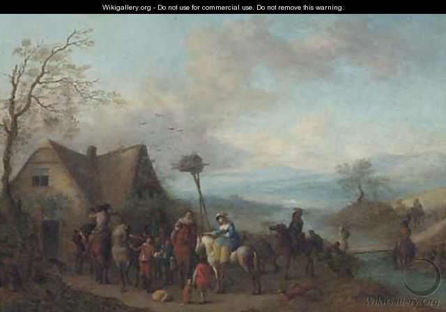 A hawking party - (after) Philips Wouwerman