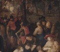Soldiers - a fragment, possibly from a crucifixion - (after) Pieter The Younger Brueghel