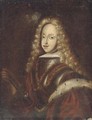 Portrait of a young nobleman, half-length, wearing armour - (after) Mignard, Paul