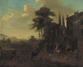 A Hunting Party Gathered By A Villa - (after) Philips Wouwerman
