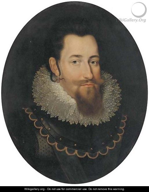 Portrait of Christian IV, King of Denmark and Norway (1577-1648) - (after) Pieter Isaacsz