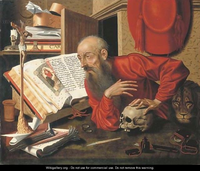 Saint Jerome in his Study - (after) Marinus Van Reymerswael