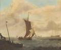 A coastal landscape with shipping in choppy waters - (after) Ludolf Backhuysen