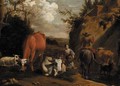 Watering the livestock - (after) Nicolaes Berchem
