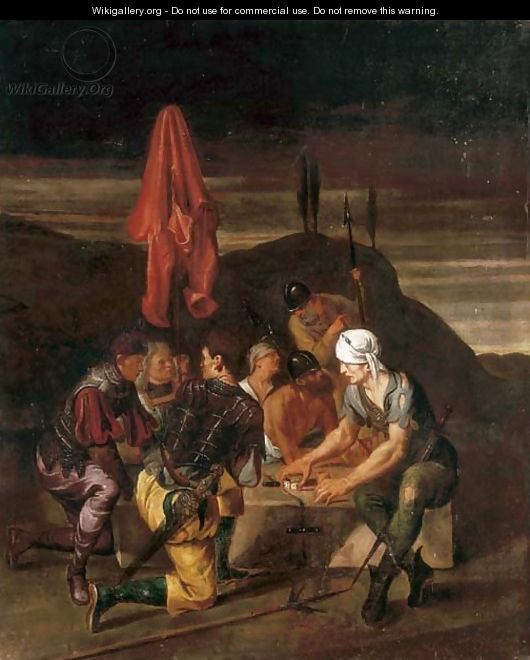 Soldiers gaming at Calvary - (after) Michiel Sweerts