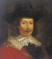 Portrait of a gentleman, bust-length, in a black hat - (after) Michiel Jansz. Van Mierevelt