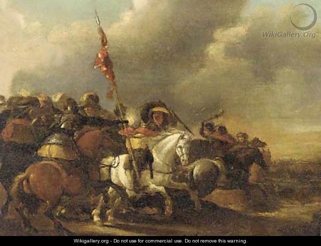 A cavalry engagement - (after) Palamedes Palamedesz. (Stevaerts, Stevens)